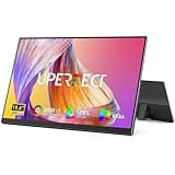 UPERFECT Portable Monitor, 15.6" 125% sRGB 1080P Ultra-Slim Travel Monitor USB C HDMI Plug & Play IPS Gaming Monitor Built-in Stand Dual Speakers External Screen for Laptop Phone Game Console