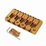 petsola 5-Stringed Bass Bridge Polished Finish Adjustable Bass Bridge Adjustment Wrench Musical Equipment, Gold