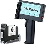 DTFINOVA Handheld Inkjet Printer for Small Business, No App Needed & Instant Printing, Portable Date Code Batch Coding Machine, QR Barcode Logo Printer for Plastic Metal Wood Carton