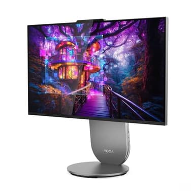 Lenovo Yoga AIO 27IAH10 Desktop, 16 Core Intel Ultra 7 255H, Intel Arc 140T Graphics, 16GB LPDDR5-1TB M.2 SSD, 27" WQHD IPS Display, Wi-Fi, RJ-45, HDMI v2.1, Windows 11 Home, Luna Grey