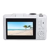 5K 75MP Mirrorless Camera, 18X Zoom Auto Focus Digital Camera, Anti Shake Vlogging with 3 Inch Flip Screen, Support 256GB Memory, Retro Design for Travel and Wildlife (White)
