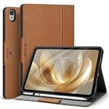 Antbox Case for iPad (A16) 11th Generation 11'' 2025/iPad 10th Generation 10.9'' 2022 with Built-in Pencil Holder Auto Sleep/Wake Function PU Leather Smart Cover (Tan)