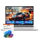 ASUS Vivobook 16 Copilot+ 16" WUXGA IPS Laptop, Snapdragon X-X126100, 16GB RAM, 2TB Storage (1TB SSD+ 1TB Docking Station Set), Qualcomm Adreno, Backlit Keyboard, HD Camera, Win 11 Pro, Silver