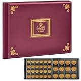 Aptbyte Coin Collection Supplies Holder Book for Collectors, 300 Pockets Coin Collection Organizer Storage Box Case Album for 20/25/ 27/30/ 38mm Coins (Vintage pattern burgundy)