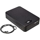 Amazon Basics Portable Security Case Lock Box Safe with Combination Lock for Documents, Valuables and Personal Items, XXL, Black