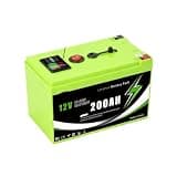 MDHZRRXCQ Lithium Battery 12V 200Ah LiFePO4 Solar Battery with Advanced Management System (BMS) for Solar Battery Backup Power RVs(160A Portable Pow-Ch)