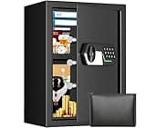 Large Fireproof Safe for Home, Fire Home Safes Fireproof Waterproof with Fireproof Bag, Digital Keypad and Spare Keys, Anti-Theft Security Safe Box for Document Money Valuables