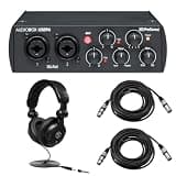 PreSonus AudioBox 96 25th Anniversary Edition Audio/MIDI Interface, Bundle with TAPH100 Headphones and 2x 25' XLR Microphone Cable