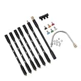 Aramox Stainless Steel Pressure Washer Extension Wand 1/4 Inch Connector Gutter Cleaning Rod with Black ABS Shell for Roof and Exterior Wall Cleaning