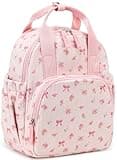 Bluboon Toddler Backpack for Girls Boys 2-4 Cute 12" Preschool Kindergarten Backpacks Kids Daycare Bags School Travel (Pink bow flower 212-Pink, Age 2-4 (12" H not Fit A4 Folder))