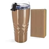 Primula Peak Hot or Cold Vacuum Sealed Triple Layer Copper Technology Tumbler with Matching Colored Gift Box, 20 Ounce (Champagne)