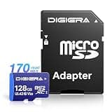 DIGIERA 128GB LT100 microSDXC UHS-I Memory Card with Adapter - up to 170MB/s, C10, U3, V30, 4K, A2, Micro SD Card for Smartphones, Tablets, Cameras, Gaming Consoles, and Drones (1 Pack)