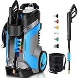 5000PSI Pressure Washer 4.0GPM High Power Washer with M22-14mm Pressure Hose 33FT, Powerwashers with 1/4" QC Compatible Surface Cleaner, 5 Nozzles and Soap Bottle for Home,Car,Patio (Blue)