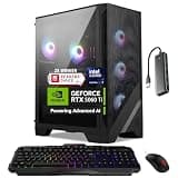 MSI Codex R2 Gaming Desktop, NVIDIA GeForce RTX 5060 Ti Gaming PC, Intel Core Ultra 7 265, 32GB DDR5 RAM, 2TB PCIe SSD, 650W 80+ Gold, Air Cooling, Win 11 Pro, Keyboard, Mouse & USB HUB