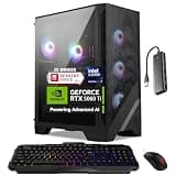 MSI Codex R2 Gaming Desktop, NVIDIA GeForce RTX 5060 Ti Gaming PC, Intel Core Ultra 7 265, 32GB DDR5 RAM, 2TB PCIe SSD, 650W 80+ Gold, Air Cooling, Win 11 Pro, Keyboard, Mouse & USB HUB