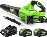 Leaf Blower Cordless, New Upgraded 1200W Brushless Motor Leaf Blower, 700CFM 200MPH with 3 Speed Modes, 160Mins Max Runtime, Handheld Electric Blower for Lawn Care, Yard, Dust & Snow (Green)