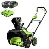 Greenworks 48V (24V X 2) 16" Snow Blower, (2) 4Ah Battery and Fast Charger Included