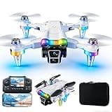 Drones for kids 8-12 with camera 4K HD – Drone with camera for kids & Beginners, Mini kids drone with Fancy LED Lights, 2.4" Built-In FPV Screen, Dual Batteries, Indoor & Outdoor Toy Gift