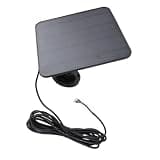 SENECESLI Solar Camera Charger with 360° Rotating Solar Panel 5W 6V for Video Doorbell IP65 Waterproof with 9.8ft Cable Outdoor Camera Charger