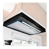 RV Range Hood 12V 3-Speed RV Kitchen Vent Hood, LED Lighting
