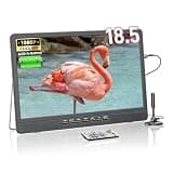 NORTHING 18.5" Portable TV for Camping, 7000mAH Built-in Power Operated TV, Full HD 1080P Small T V with Antenna, Support USB/HDMI/AV Input, Operated T V for Kitchen RV Power Outage