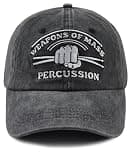 Chttohip Drummer Gifts for Men Women, Drum Accessories Baseball Cap, Percussion Hat, Christmas Thanksgiving Birthday Gifts for Music Lovers Dad Mom Wife Hubby Black