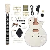 Conboxus DIY Electric Guitar Kit with Mahogany Body Flame Maple,Maple Neck 22Fret 648mm 6-String Electric Guitar Kits Complete DIY Guitar Making Kit for Adults Beginner Luthier Gift