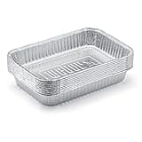 Weber Aluminum Drip Pans 10‑Pack – Disposable Foil Pans for Indirect Cooking, Catching Drippings, Ideal for Roasts, Turkeys & Gravy Drippings - Compatible with Weber Gas Grills - Grill Accessory