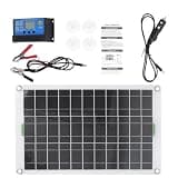 COLLBATH 20w Portable Solar Panel Kit with 36pcs Cells Lightweight Polyethylene Solar Board Charger for Hiking and Travel Outdoor Power Supply