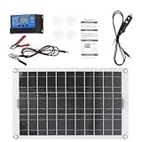 Abaodam 20w Portable Solar Panel Kit with 36pcs Cells High Conversion Rate Polyethylene Material Practical Outdoor Solar Charger for Camping and Hiking
