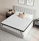 King Size Extra Firm Mattress Topper 3 Inch, Firm to Extra Firm Bed Topper with Dual Side Flippable for Back Pain Relief, High-Density Support Mattress Pad with Washable Cover, CertiPUR-US, 80"x76"