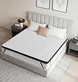King Size Extra Firm Mattress Topper 3 Inch, Firm to Extra Firm Bed Topper with Dual Side Flippable for Back Pain Relief, High-Density Support Mattress Pad with Washable Cover, CertiPUR-US, 80"x76"