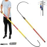1 2 3 5 PCS Electrical Insulated Rescue Telescoping Operating Pole, Adjustable Operating Rod Hot Stick for 1000v-35kv Rated, Universal Safety Epoxy Resin Tool(1 PC,4.0m 3-Section 10-220kv)