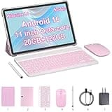 11 inch Tablet 2 in 1 Tablets, 20GB RAM 128GB ROM, Android 16 Tablet with Case keyboard mouse Stylus Support 2TB Expandable, 13MP Camera, Octa-core Processor 5G WiFi-6 8000MAH Battery 11'' Tableta.