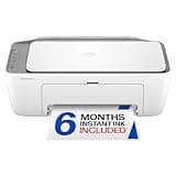 HP DeskJet 2923 Wireless All-in-One Color Inkjet Printer, Scanner, Copier, 6 Month Trial of Instant Ink Included, AI-Capable (B18JWA)