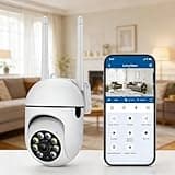 4-Pack,Outdoor 2K PTZ WiFi Camera, App Controlled 360 Degree Pan Tilt Night Vision Motion Tracking Two Way Audio Plug in Camera Supports Local and Cloud Storage