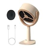 Rechargeable Desktop Air Purifier, Portable Mini Range Hood with 360 Adjustable Tilt, Strong Suction for BBQ Hot Pot Camping, Dual Speed Quiet Fan, USB Powered with 5 Filters