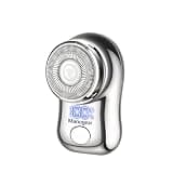 Manugear Shaver – Portable Rotary Razor with LED Display, USB Rechargeable, Wet/Dry Use, One-Touch Operation for Travel Office Business Trip