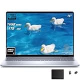 Dell Inspiron 16 Laptop,16"(1920x1200) WUXGA Display, AMD Ryzen7-8840U, 8-core, 16GB DDR5, 1TB SSD, Fingerprint Reader, Backlit KB, Windows 11, TWE Accessories