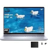 Dell Inspiron 16 Laptop,16"(1920x1200) WUXGA Display, AMD Ryzen7-8840U, 8-core, 16GB DDR5, 1TB SSD, Fingerprint Reader, Backlit KB, Windows 11, TWE Accessories