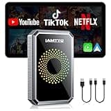 LAMTTO 3-in-1 Magic Video Box for Streaming Netflix/YouTube/TikTok, Wireless Carplay Adapter Dongle with USB Drive for OEM Wired Apple Car Play and Android Auto Cars