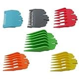 HOTIOGA Pack of 6 Clipper Guards Set Compatible for Wxhl lcon/Lithium lon 79608/79600-2101 only,Multi-Colored Combs Clipper Guides Replacement - 1/16" to 1/2"