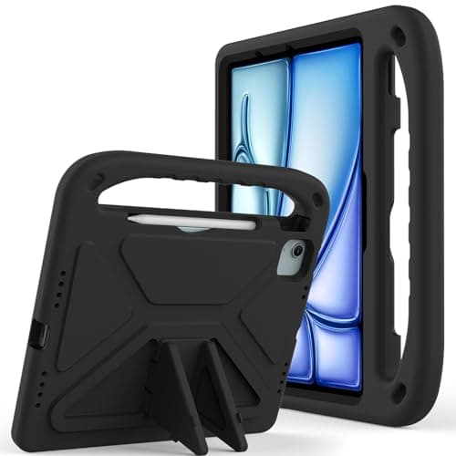 Tablet PC Bags Cases Sleeves Compatible with iPad Air 11inch M3 (2025) / M2 (2024) (Air 7th/6th Generation), Case Shockproof Light Weight Handle Stand Protective Case Scratch Resistant Made of Kid-Fri