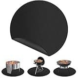 Funshot Round Fire Pit Mat 48 Inch, Fireproof Deck Protector, Heat Resistant Waterproof Pad for Patio, Lawn & Outdoor Fire Pit