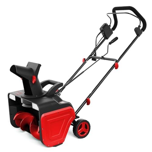 20-Inch Electric Snow Blower - Brushless Corded Snow Blower 1800W, 180° Chute for 25FT Throw, Clears 12-Inch Snow on Driveways & Walkways, with 2 LED Lights