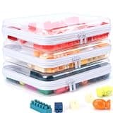 YOPCDJ 3 Pack Clear Hard Shell Zipper Case, Clear Zipper Pouches Waterproof Makeup Organizer & Travel Toiletry Bag, Diaper Bag Organizing Pouches, Plastic Pouch for Office Home Storage, Large Size