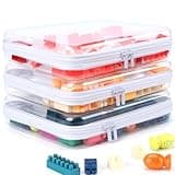 YOPCDJ 3 Pack Clear Hard Shell Zipper Case, Clear Zipper Pouches Waterproof Makeup Organizer & Travel Toiletry Bag, Diaper Bag Organizing Pouches, Plastic Pouch for Office Home Storage, Large Size