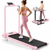 ANCHEER 12% Incline Walking Pad, 2-in-1 Folding Treadmill with Handle Bar, Under Desk Treadmill with LED Display, Walking or Running for Home Office Fitness