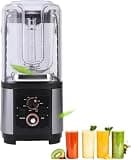 Commercial Blender with Soundproof Shield, 2200W Smoothie Maker, 2L Ice Crusher, Variable Speed Control, Self Cleaning