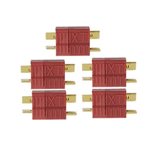 Aexit 5 Pairs Electrical equipment 2-Terminal Gold Tone Plated T-Connector Connector